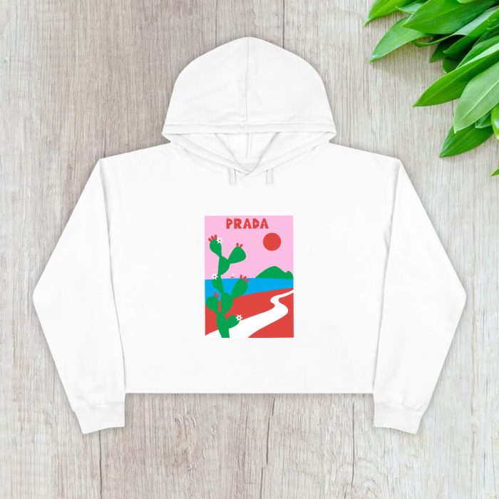 Prada Sun Crop Pullover Hoodie For Lady CPH1799