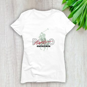 Ralph Lauren Camiseta Polo Infantil Lettering Branca Lady T-Shirt Luxury Tee For Women LDS1827