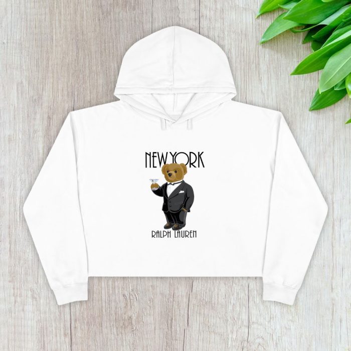 Ralph Lauren Polo New York Bear Teddy Crop Pullover Hoodie For Lady CPH1837