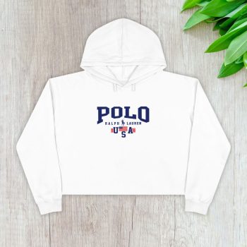 Ralph Lauren Polo Plag Usa Crop Pullover Hoodie For Lady CPH1817
