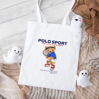 Ralph Lauren Polo Sport Bear Teddy Cotton Canvas Tote Bag TTB1845