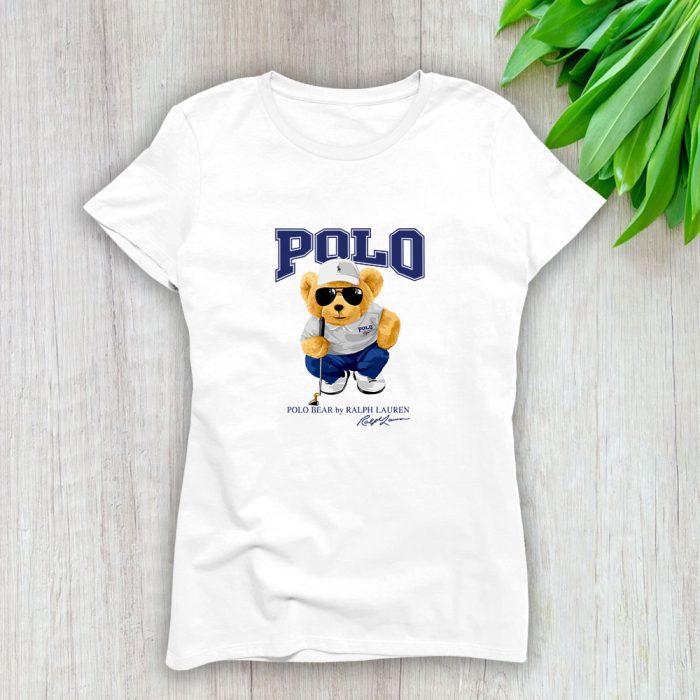 Ralph Lauren Polo Sport Bear Teddy Lady T-Shirt Luxury Tee For Women LDS1846