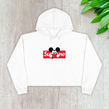 Supreme Mickey Mouse Crop Pullover Hoodie For Lady CPH1857