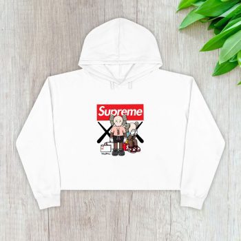 Supreme X Kaws Bearbrick Crop Pullover Hoodie For Lady CPH1868