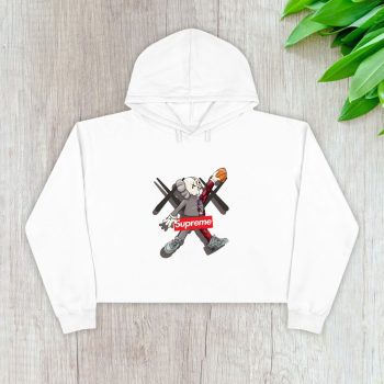 Supreme X Kaws Bearbrick Crop Pullover Hoodie For Lady CPH1873