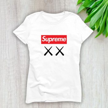 Supreme X Kaws Logo Lady T-Shirt Luxury Tee For Women LDS1866