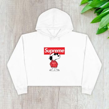 Supreme X Louis Vuitton Snoppy Crop Pullover Hoodie For Lady CPH1862