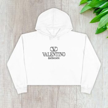 Valentino Garavani Diamond Logo Luxury Crop Pullover Hoodie For Lady CPH1902