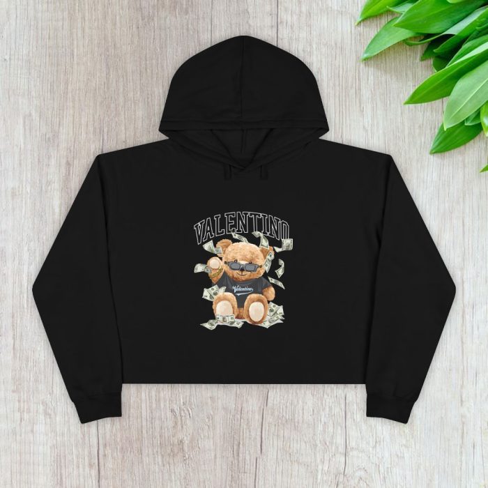 Valentino Teddy Bear Luxury Crop Pullover Hoodie For Lady CPH1913