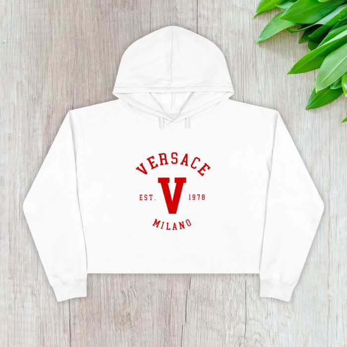 Versace Est 1978 Milano Crop Pullover Hoodie For Lady CPH1940