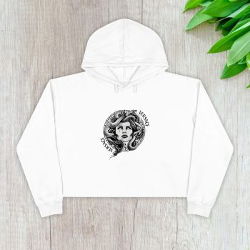 Versace Medusa Snake Gold Luxury Logo Crop Pullover Hoodie For Lady CPH1944