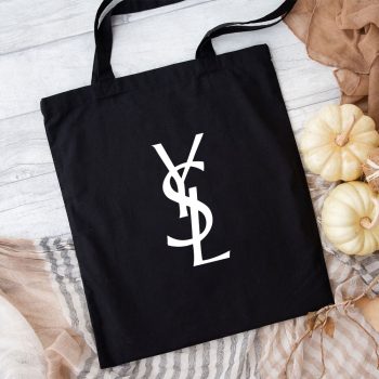 Yves Saint Laurent Logo Luxury Cotton Canvas Tote Bag TTB1953