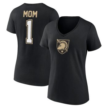 Army Black Knights Women's Mother's Day #1 Mom V-Neck T-Shirt - Black