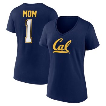 Cal Bears Women's Mother's Day #1 Mom V-Neck T-Shirt - Navy