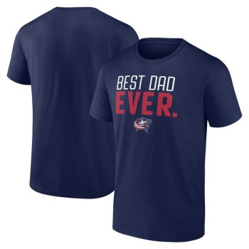 Columbus Blue Jackets Best Dad Ever T-Shirt - Navy