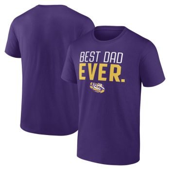 LSU Tigers Best Dad Ever T-Shirt - Purple