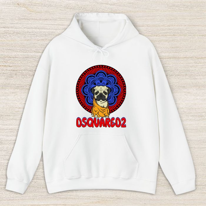 Cartoon Pug Dog Dsquared2 Brand Unisex Hoodie TAH6246