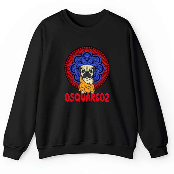 Cartoon Pug Dog Dsquared2 Brand Unisex Sweatshirt TAS6246