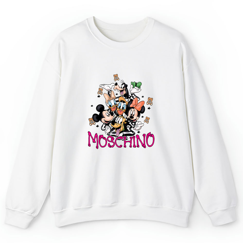 Mickey-And-Friends-Skeleton-Halloween-Moschino-Unisex-Hoodie-TAH10110-1