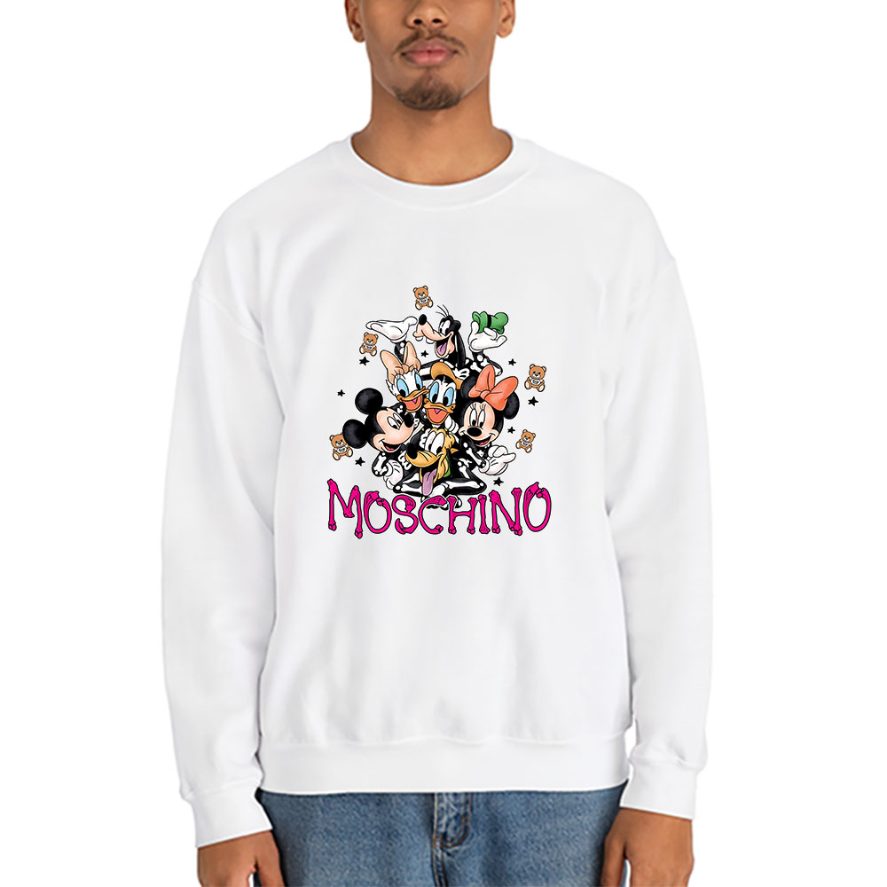 Mickey-And-Friends-Skeleton-Halloween-Moschino-Unisex-Hoodie-TAH10110-3