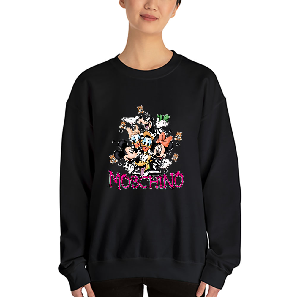 Mickey-And-Friends-Skeleton-Halloween-Moschino-Unisex-Hoodie-TAH10110-4