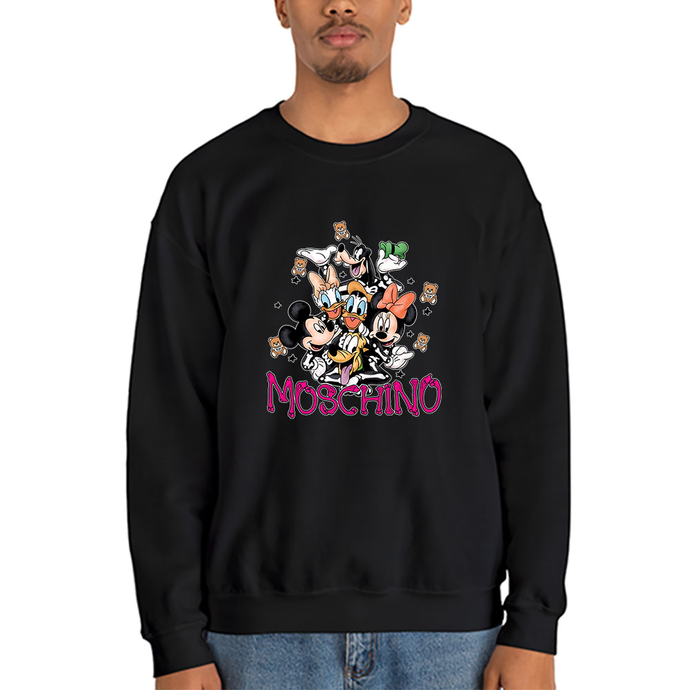 Mickey-And-Friends-Skeleton-Halloween-Moschino-Unisex-Hoodie-TAH10110-5