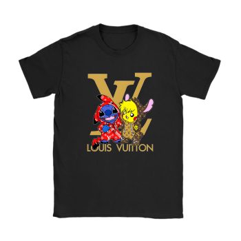 Stitch And Pikachu Louis Vuitton Unisex T-Shirt Cotton Tee TAT12319