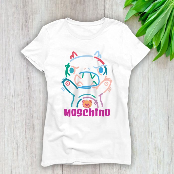 Crayon Dino Moschino Lady T-Shirt Women Tee LTL15076