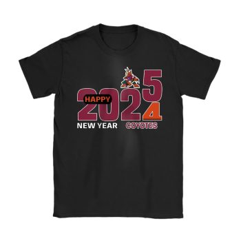 Arizona Coyotes Happy New Year NHL Gift For Fan Hello 2025 Unisex T-Shirt Cotton Tee TAT22275