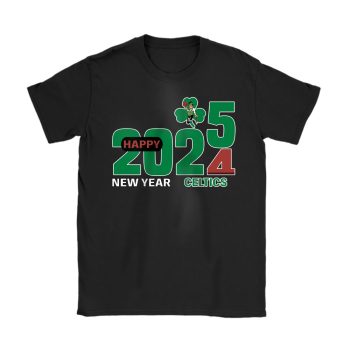 Boston Celtics Happy New Year NBA Gift For Fan Hello 2025 Unisex T-Shirt Cotton Tee TAT22340