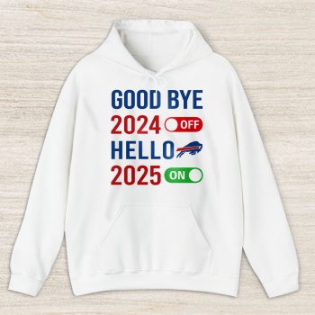 Buffalo Bills Happy New Year NFL Gift For Fan Goodbye 2024 Hello 2025 Unisex Hoodie TAH22370