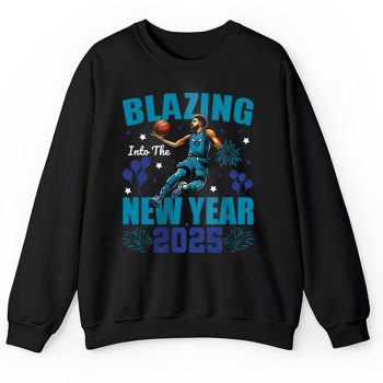 Charlotte Hornets Blazing Into The New Year NBA Gift For Fan Hello 2025 Unisex Sweatshirt TAS22424
