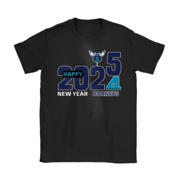 Charlotte Hornets Happy New Year NBA Gift For Fan Hello 2025 Unisex T-Shirt Cotton Tee TAT22420
