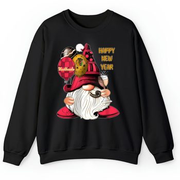 Chicago Blackhawks Happy New Year NHL Gift For Fan Cute Gnomes Unisex Sweatshirt TAS22408