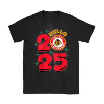 Chicago Blackhawks Happy New Year NHL Gift For Fan Unisex T-Shirt Cotton Tee TAT22406