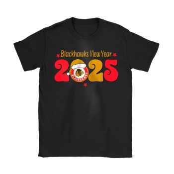 Chicago Blackhawks Happy New Year NHL Gift For Fan Unisex T-Shirt Cotton Tee TAT22407