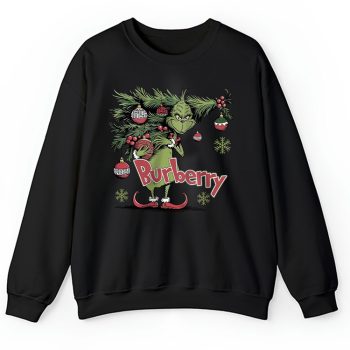 Christmas Grinch Shirt Grinchmas Vibes Burberry Unisex Sweatshirt TAS22002