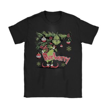 Christmas Grinch Shirt Grinchmas Vibes Burberry Unisex T-Shirt Cotton Tee TAT22002