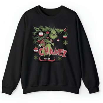 Christmas Grinch Shirt Grinchmas Vibes Chanel Unisex Sweatshirt TAS22003