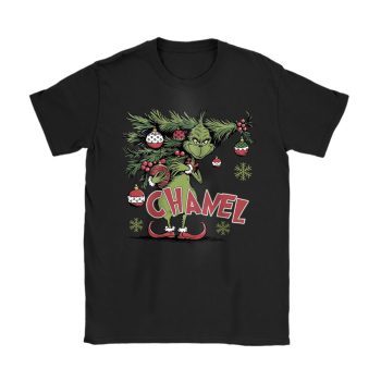 Christmas Grinch Shirt Grinchmas Vibes Chanel Unisex T-Shirt Cotton Tee TAT22003