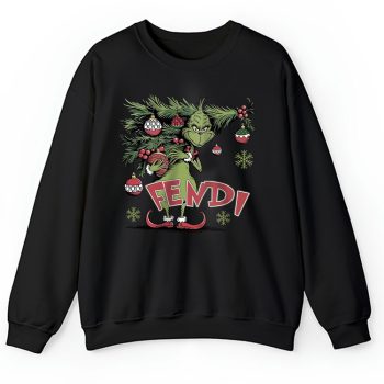 Christmas Grinch Shirt Grinchmas Vibes Fendi Unisex Sweatshirt TAS22006