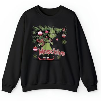 Christmas Grinch Shirt Grinchmas Vibes Moschino Unisex Sweatshirt TAS22010