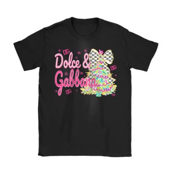 Colorful Glitter Holly Jolly Coquette Christmas Tree Dolce & Gabbana Unisex T-Shirt Cotton Tee TAT21994
