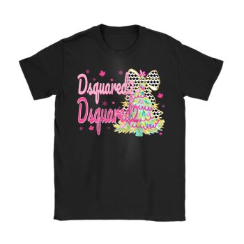 Colorful Glitter Holly Jolly Coquette Christmas Tree Dsquared2 Unisex T-Shirt Cotton Tee TAT21996