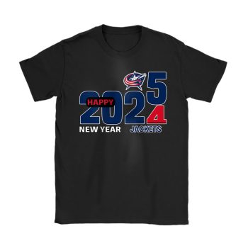 Columbus Blue Jackets Happy New Year NHL Gift For Fan Hello 2025 Unisex T-Shirt Cotton Tee TAT22410