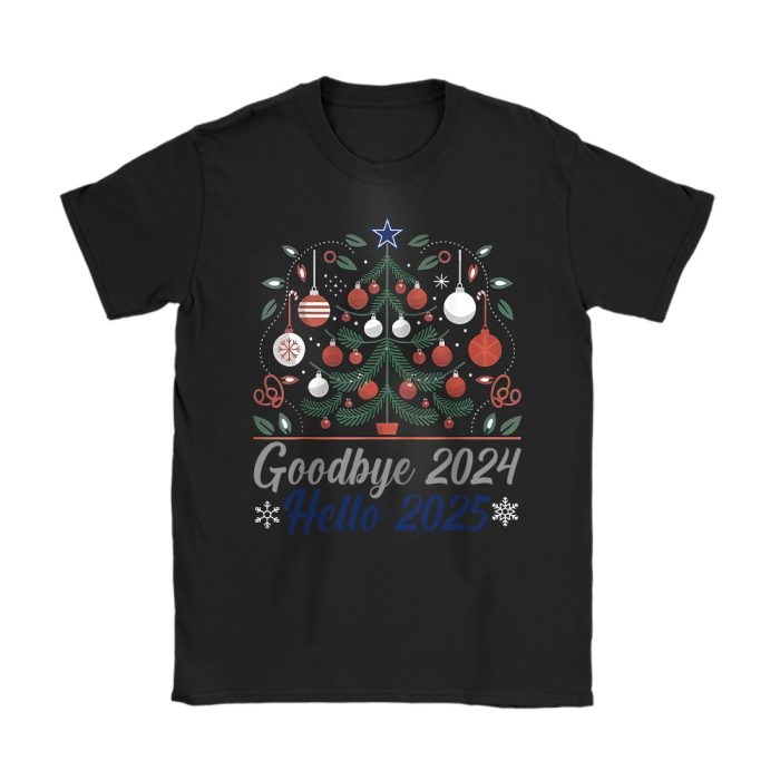 Dallas Cowboys Happy New Year NFL Gift For Fan Goodbye 2024 Hello 2025 Unisex T-Shirt Cotton Tee TAT22524