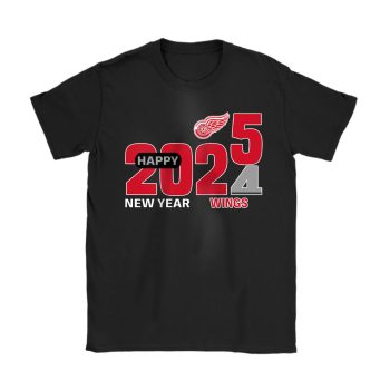 Detroit Red Wings Happy New Year NHL Gift For Fan Hello 2025 Unisex T-Shirt Cotton Tee TAT22580