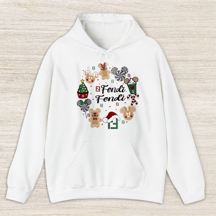 Disney Tis The Season Christmas Mickey And Minnie Fendi Unisex Hoodie TAH22054