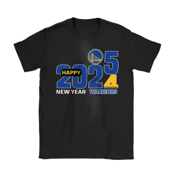 Golden State Warriors Happy New Year NBA Gift For Fan Hello 2025 Unisex T-Shirt Cotton Tee TAT22609