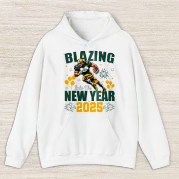 Green Bay Packers Blazing New Year NFL Gift For Fan Hello 2025 Unisex Hoodie TAH22608